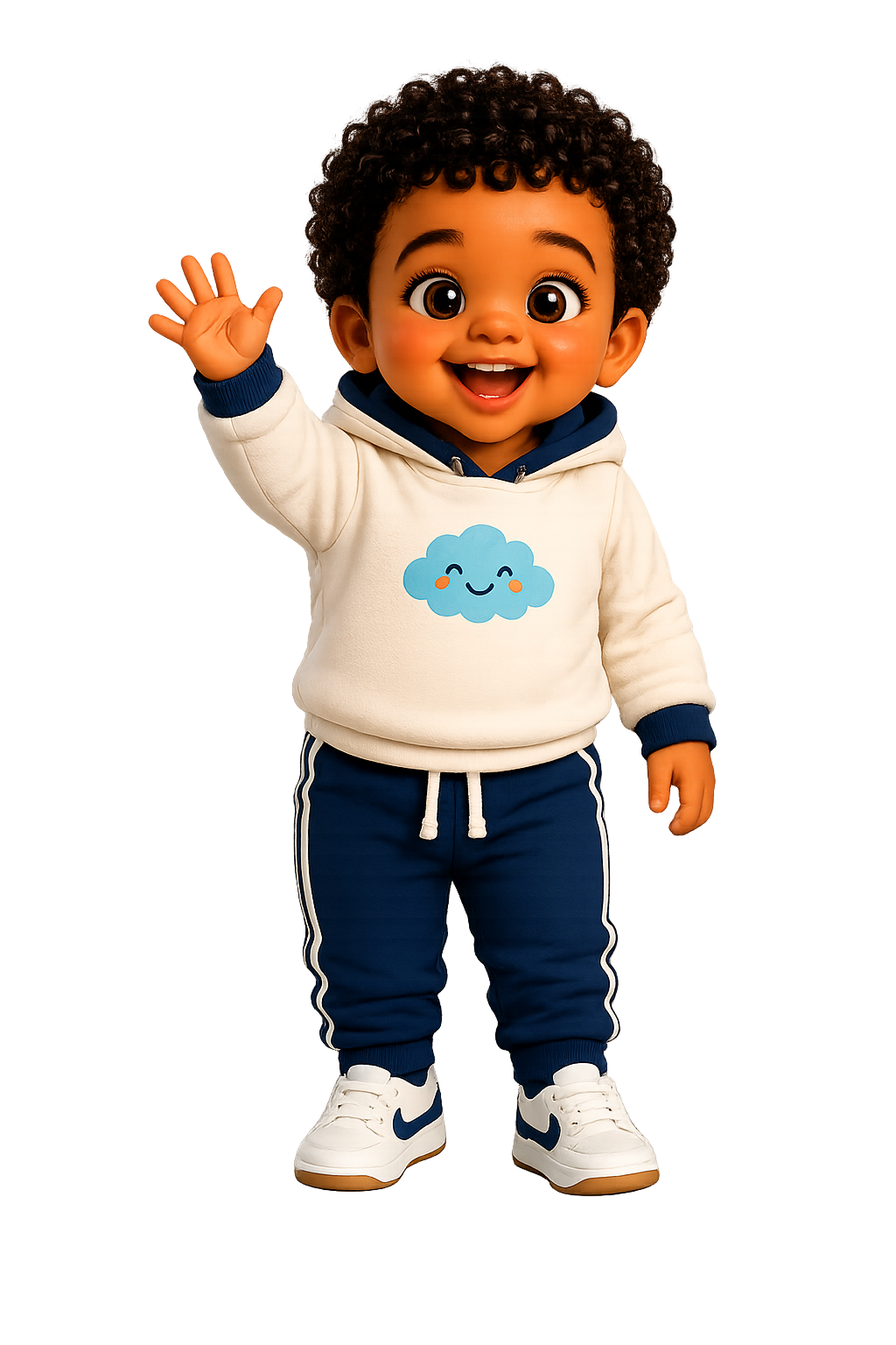 Baby Karter waving hello